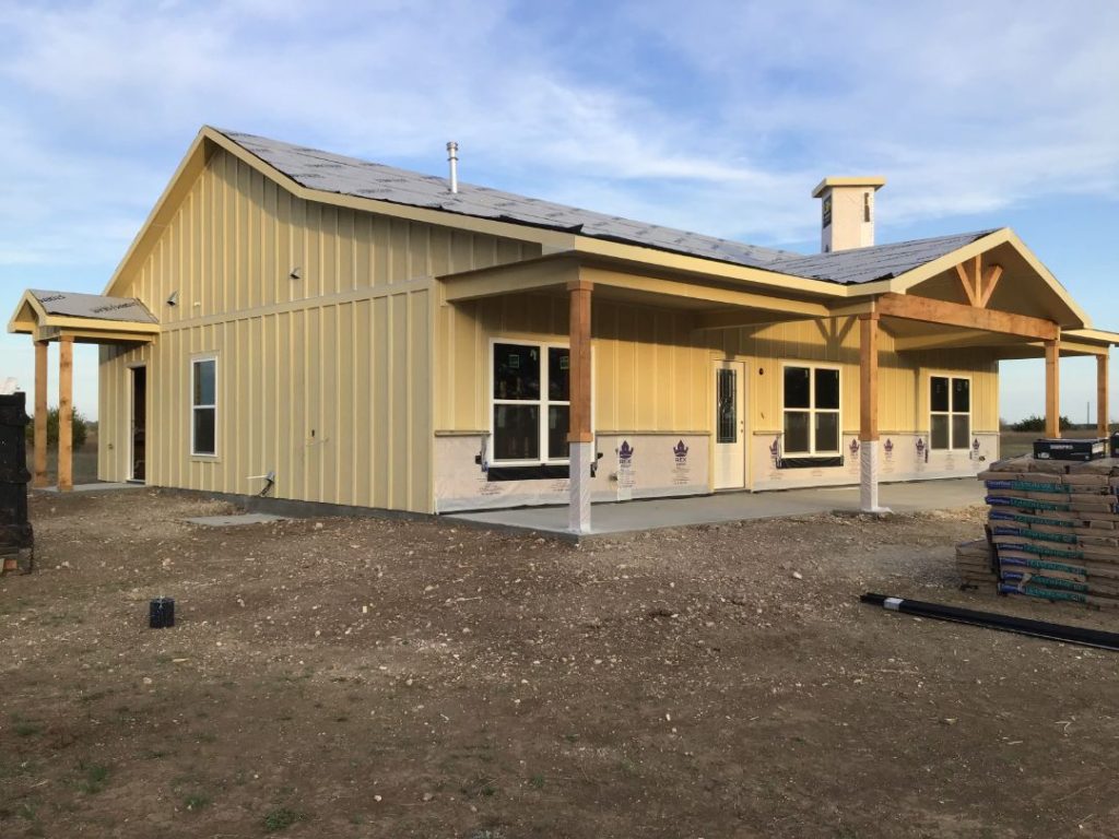 Yellow Modern Farmhouse Exterior